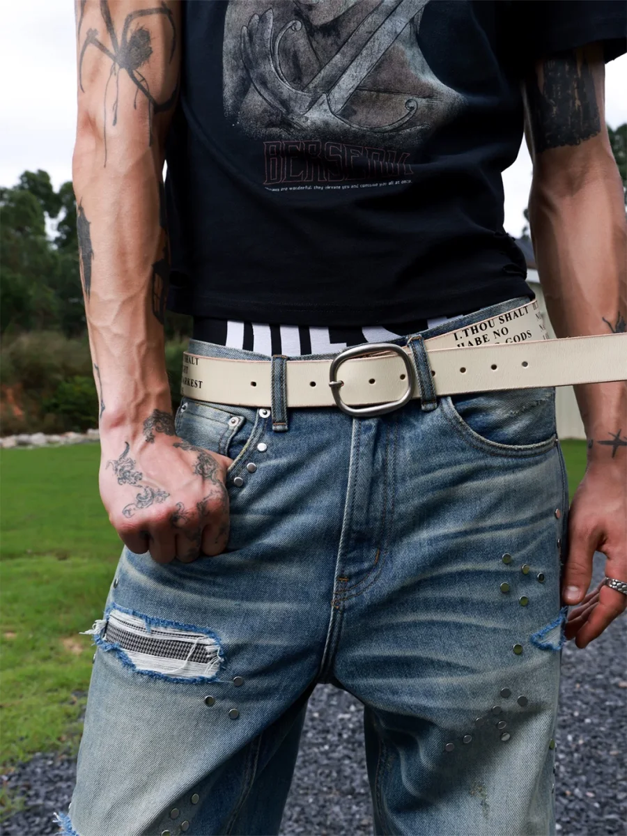 VOWPROGRESS | Ten Commandments Text Print Belt - 4