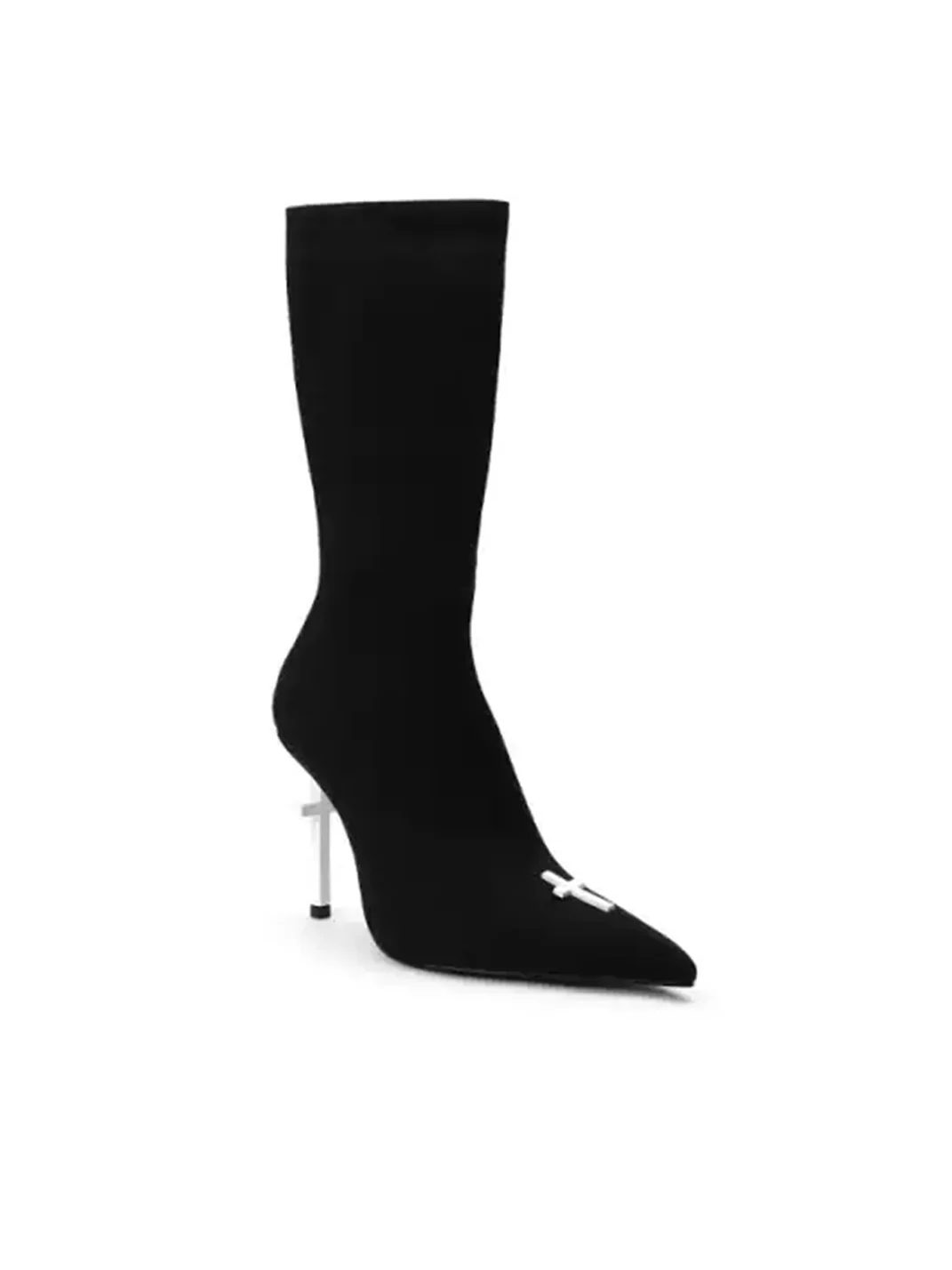 Colorful Bridge | Crucifix Knit Stiletto Ankle Boots