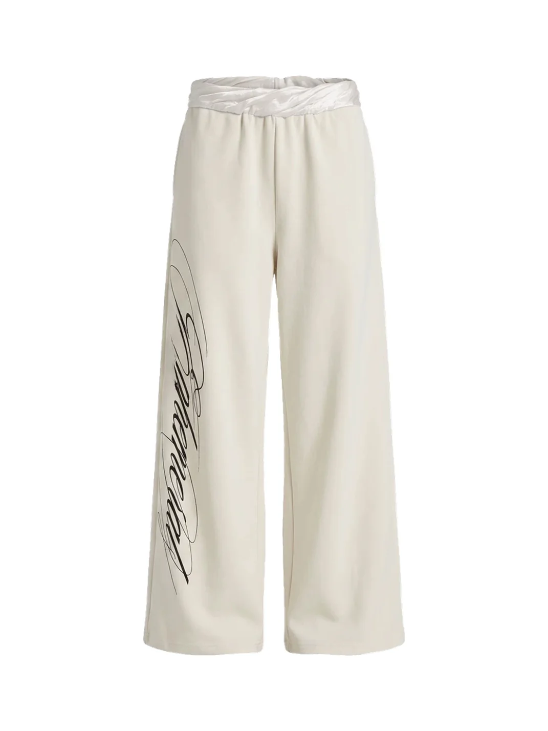 FayChui | Low-Rise Script Print Wide-Leg Pants
