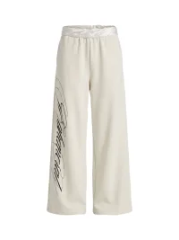 FayChui | Low-Rise Script Print Wide-Leg Pants