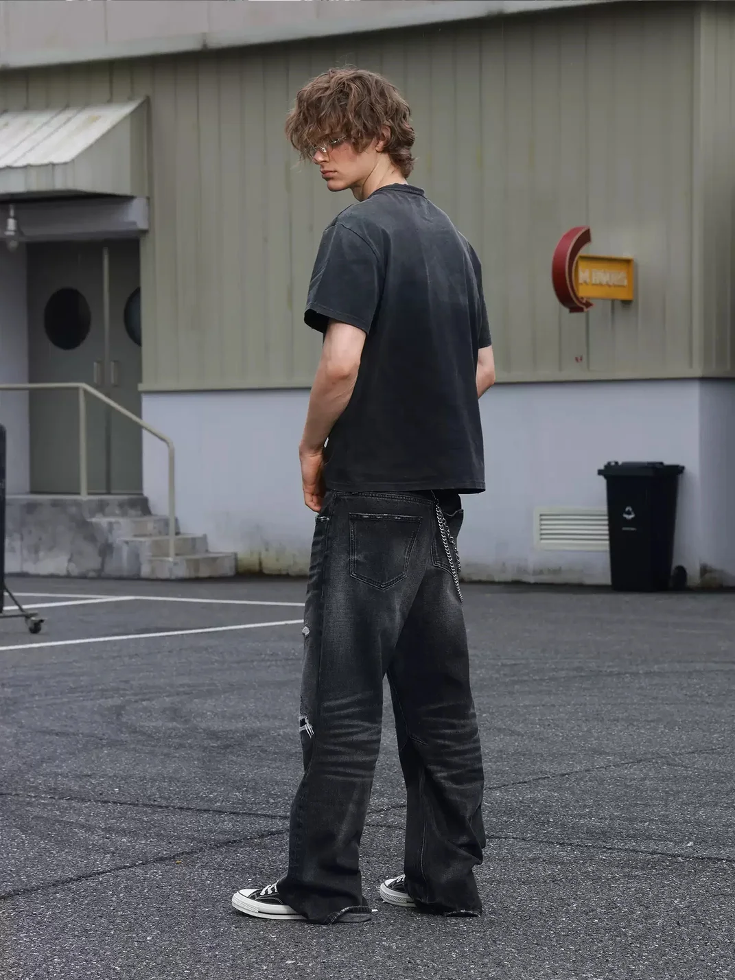 SAXGENWON | Distressed Washed Graphic Boxy T-Shirt
