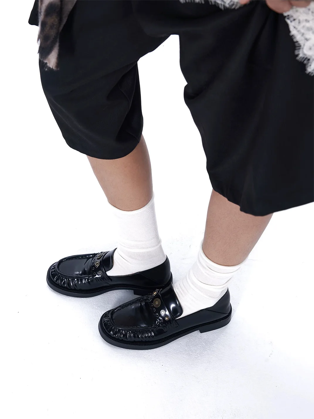 Arcadiagyal | Studded Suede Leather Loafers