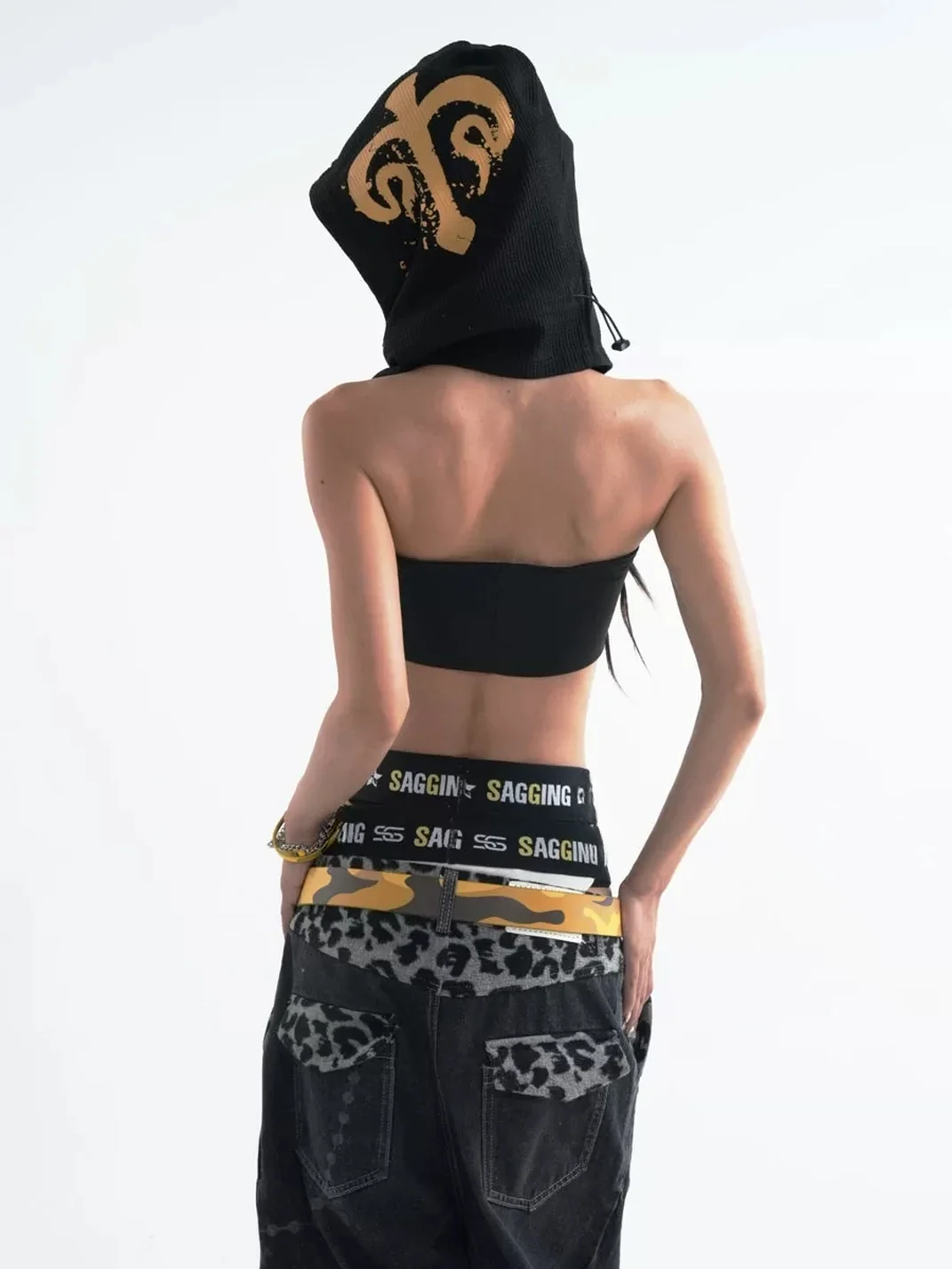 SchwarzGold | Tulip Star Logo Yellow Camouflage Leather Belt