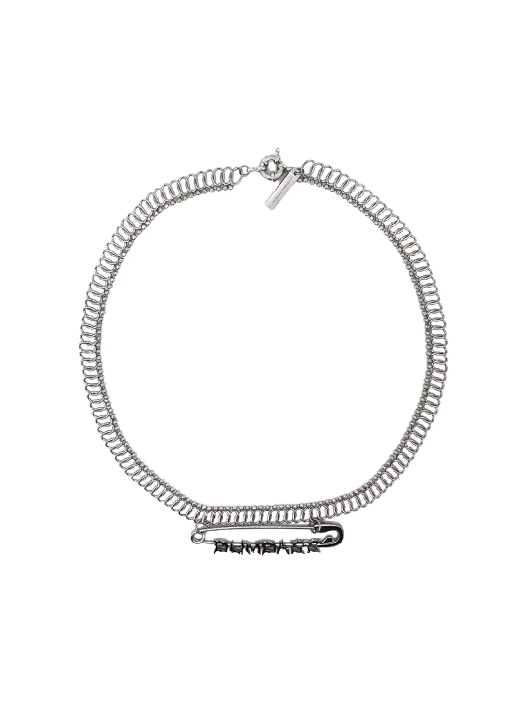 SchwarzGold | Safety Pin Spiral Chain Necklace