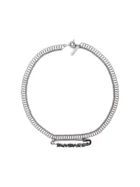 SchwarzGold | Safety Pin Spiral Chain Necklace