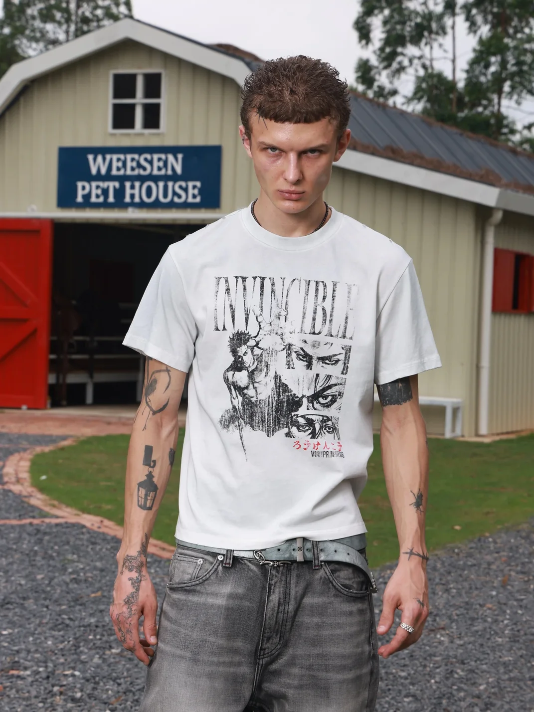 VOWPROGRESS | Distressed Vintage Musashi Graphic T-Shirt