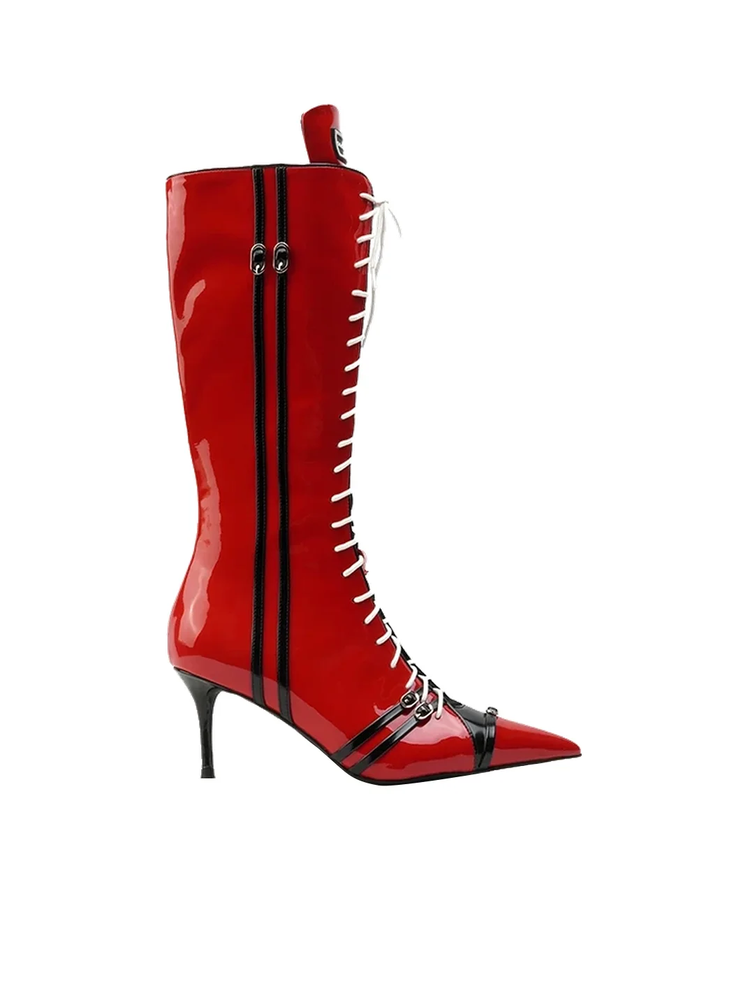 Colorful Bridge | Racing Knee-High Heeled Boots