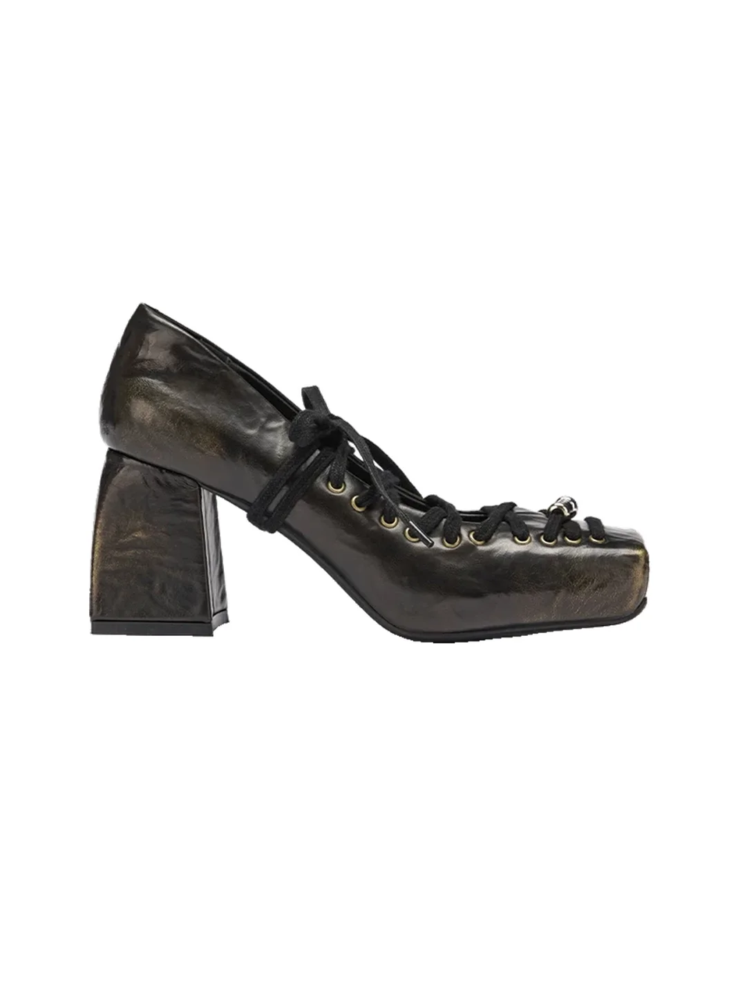 Arcadiagyal | Retro Square Toe Block Heel Shoes