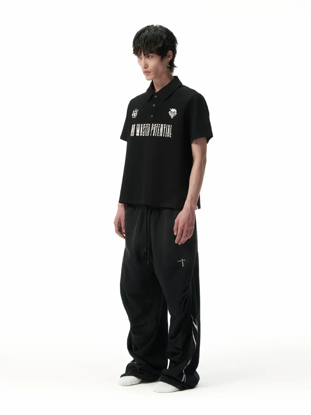 SAXGENWON | Retro Graphic Boxy Short-Sleeve Polo Shirt