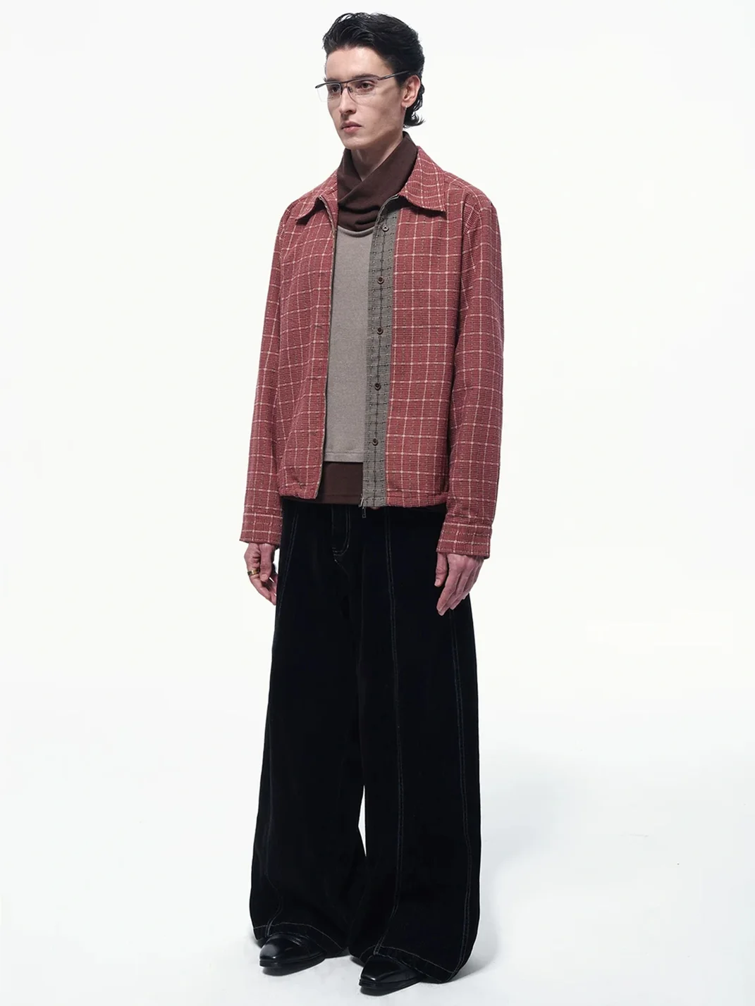 OPENFLY | Vintage Plaid Cropped Zip Button Shirt