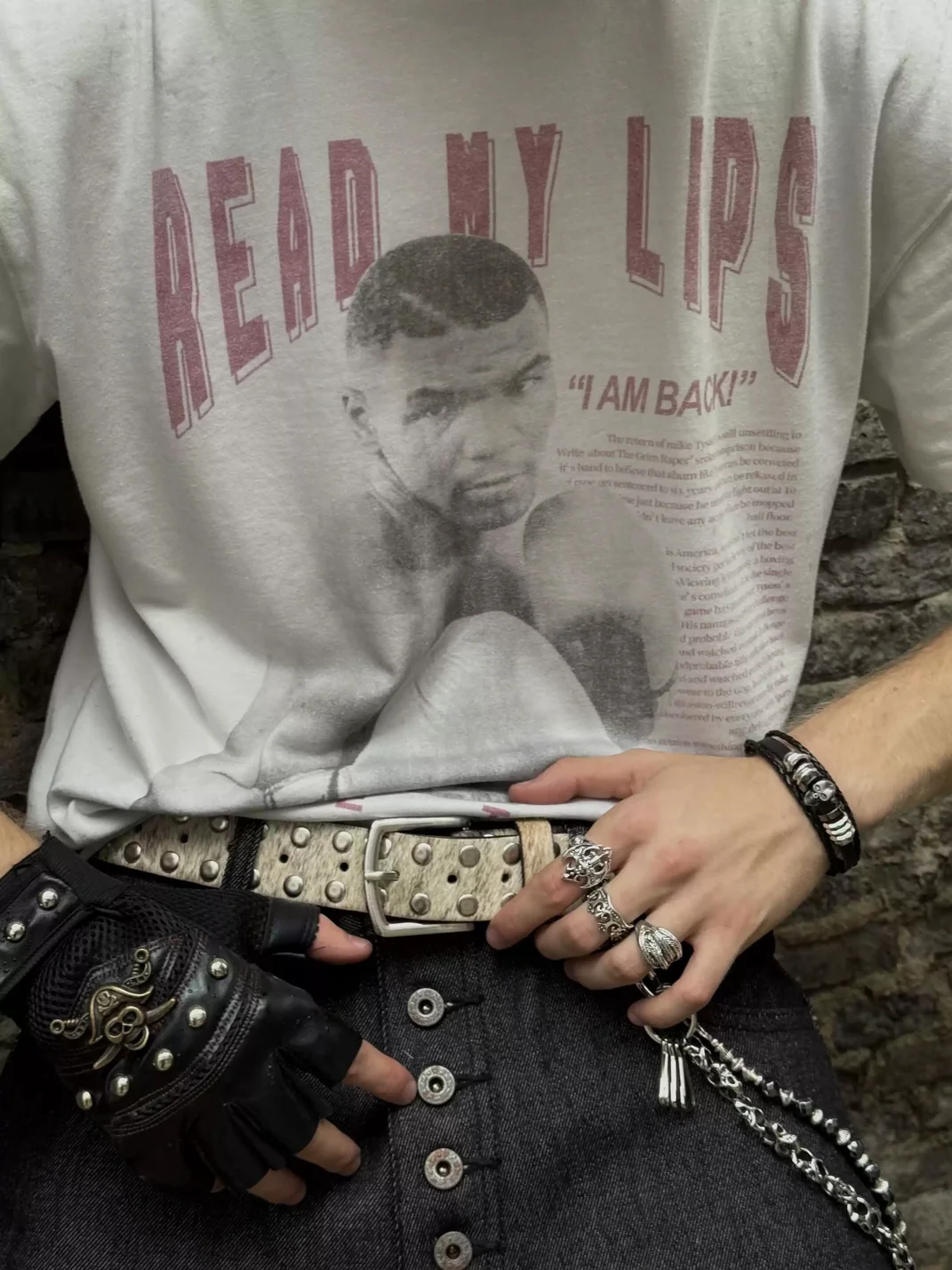 VOWPROGRESS | Studded Horsehair Full-Grain Leather Belt