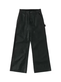 SAXGENWON | Waxed Washed Baggy Straight-Leg Cargo Pants