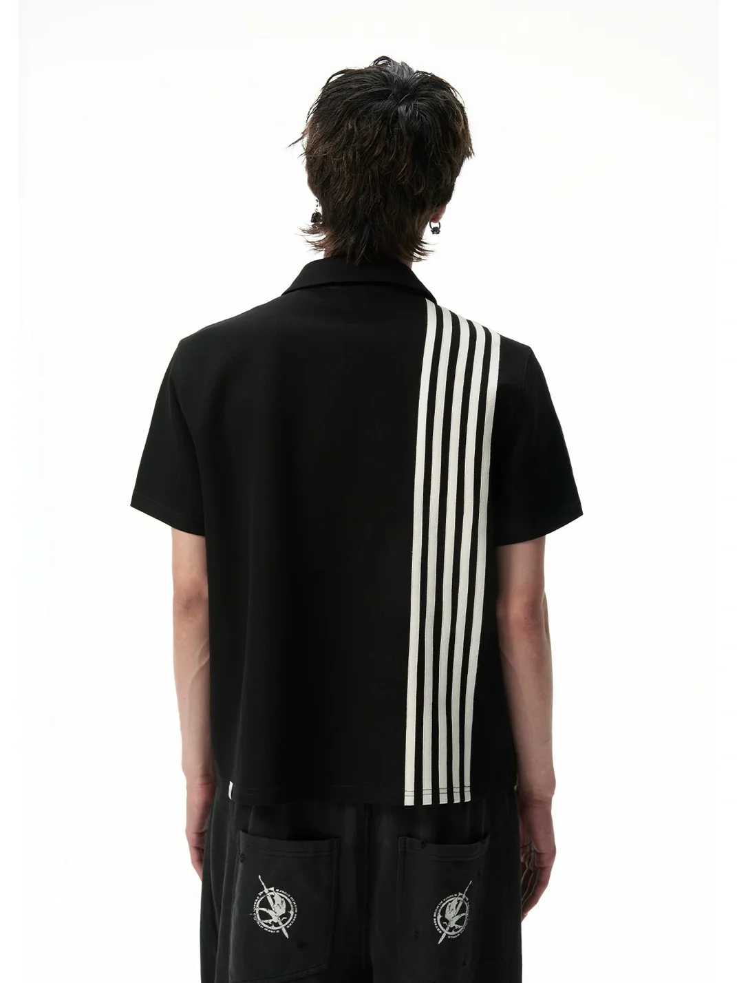 SAXGENWON | Retro Graphic Boxy Short-Sleeve Polo Shirt