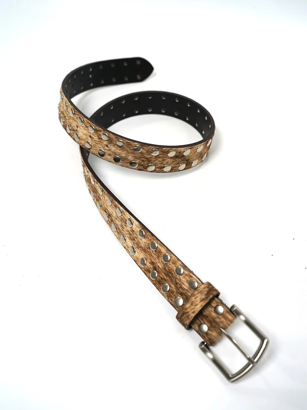 VOWPROGRESS | Studded Horsehair Full-Grain Leather Belt