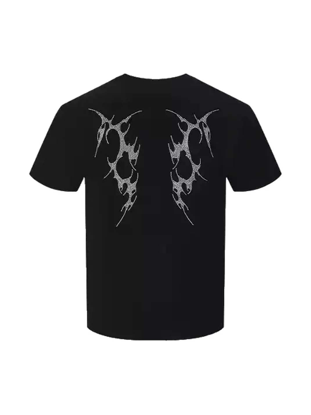 SAXGENWON | Rhinestone Wing Slim Fit Cropped T-Shirt