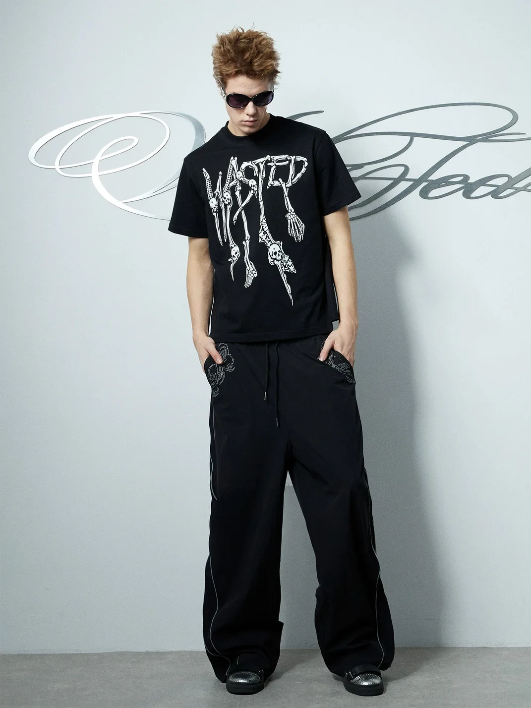WASTED | Wasted Skull Graphic Oversized T-Shirt