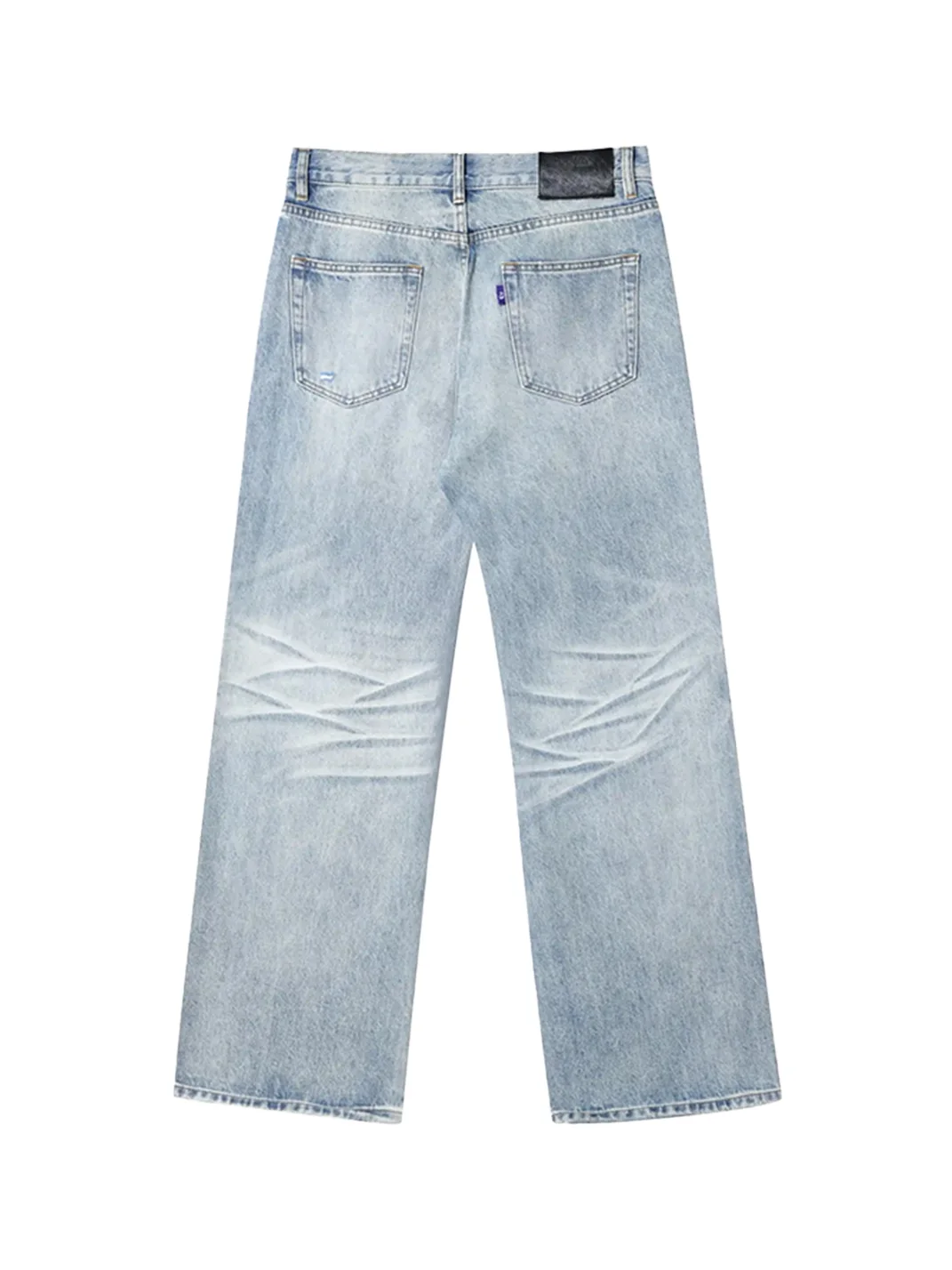 VOWPROGRESS | Boro Embroidered Distressed Loose Straight-Leg Jeans