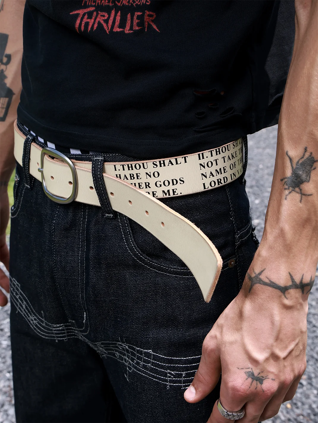 VOWPROGRESS | Ten Commandments Text Print Belt