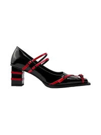 Colorful Bridge | Double-Strap Square-Toe Mary Jane Heels