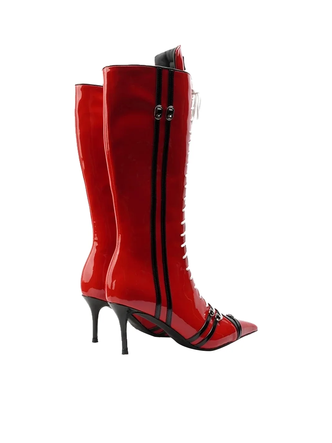 Colorful Bridge | Racing Knee-High Heeled Boots
