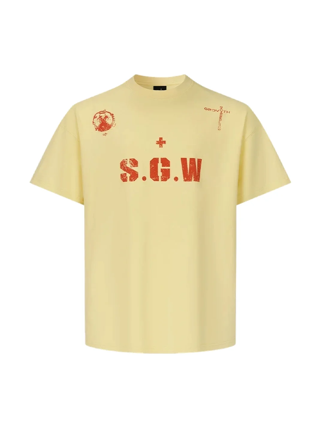 SAXGENWON | Thorn Print Boxy Cropped T-Shirt