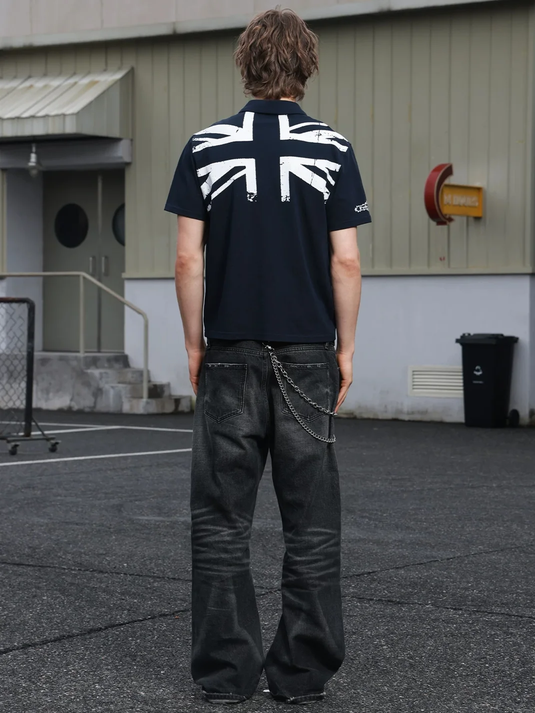 SAXGENWON | UK Flag Embroidered Short Sleeve Polo Shirt