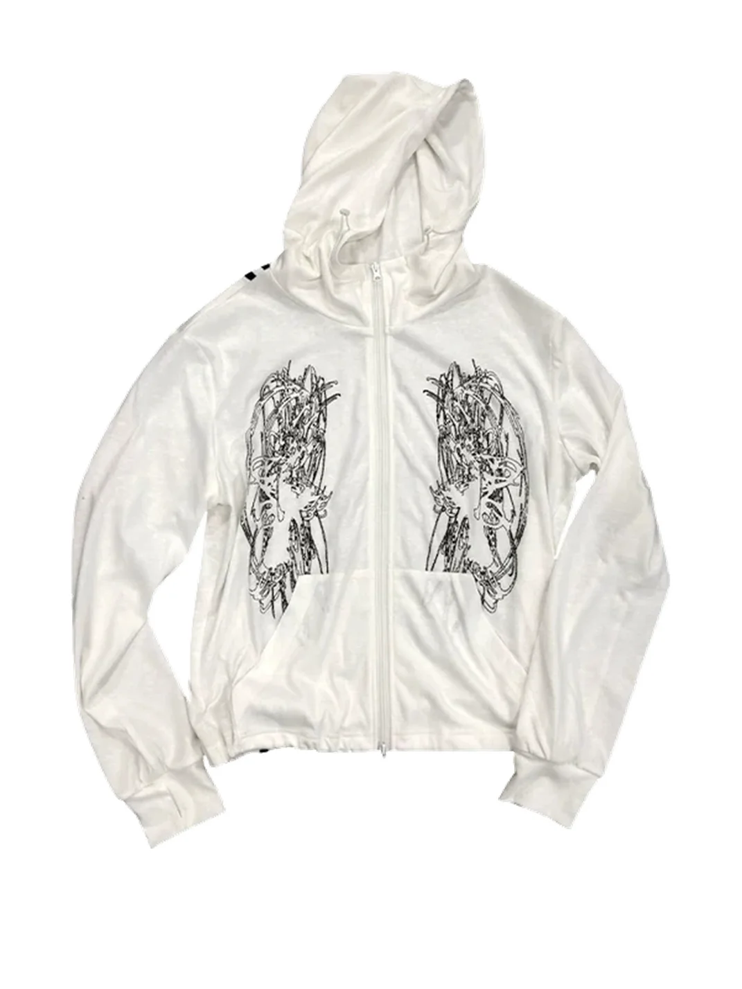 SAXGENWON | Thorn Print Zip-Up Hoodie