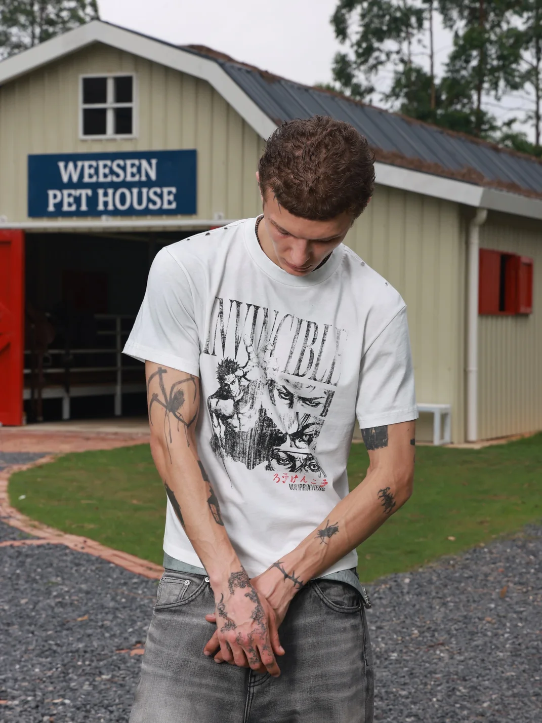VOWPROGRESS | Distressed Vintage Musashi Graphic T-Shirt
