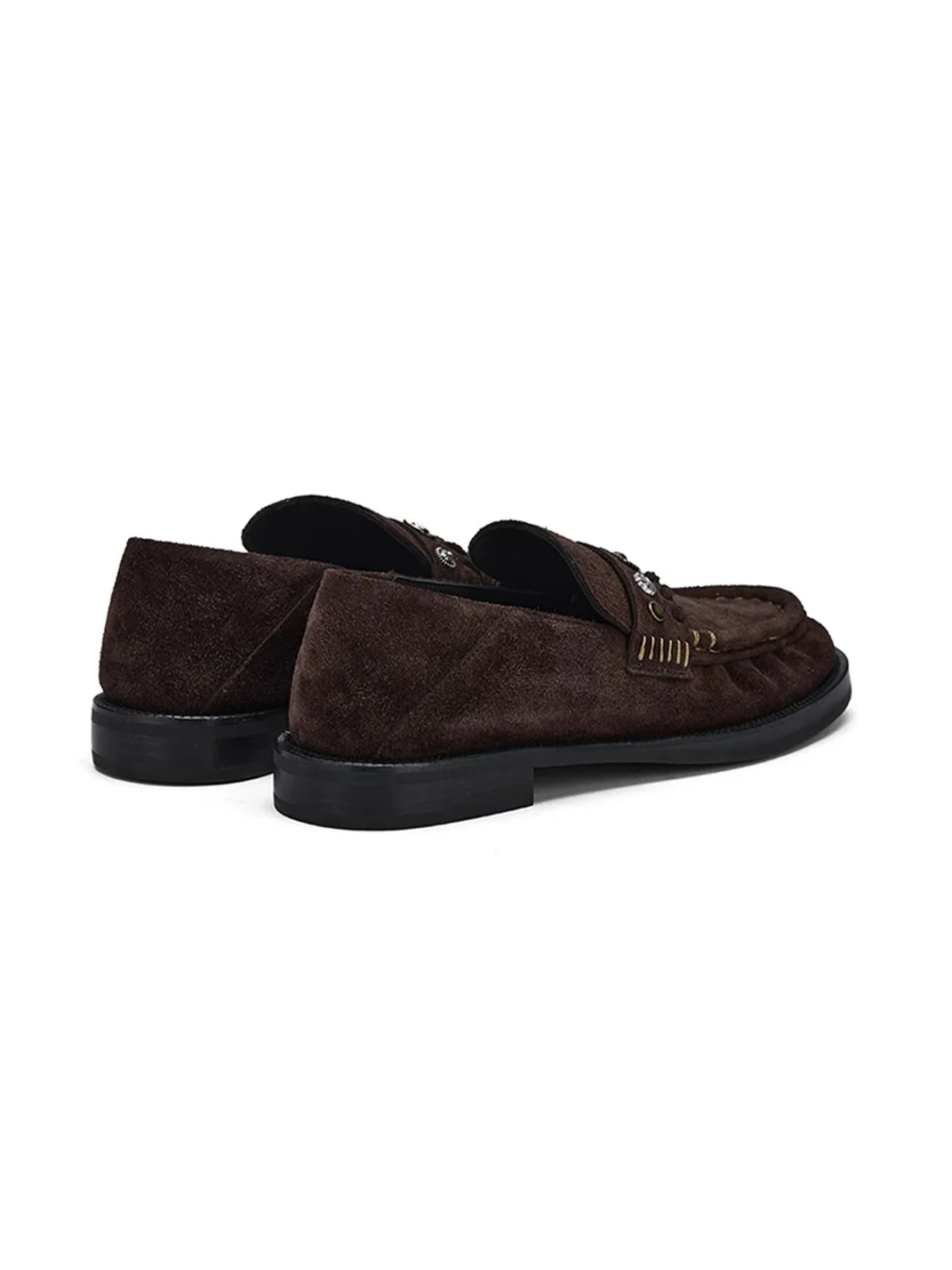 Arcadiagyal | Studded Suede Leather Loafers
