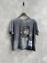 VOWPROGRESS | Distressed Washed Graphic Short Sleeve T-Shirt
