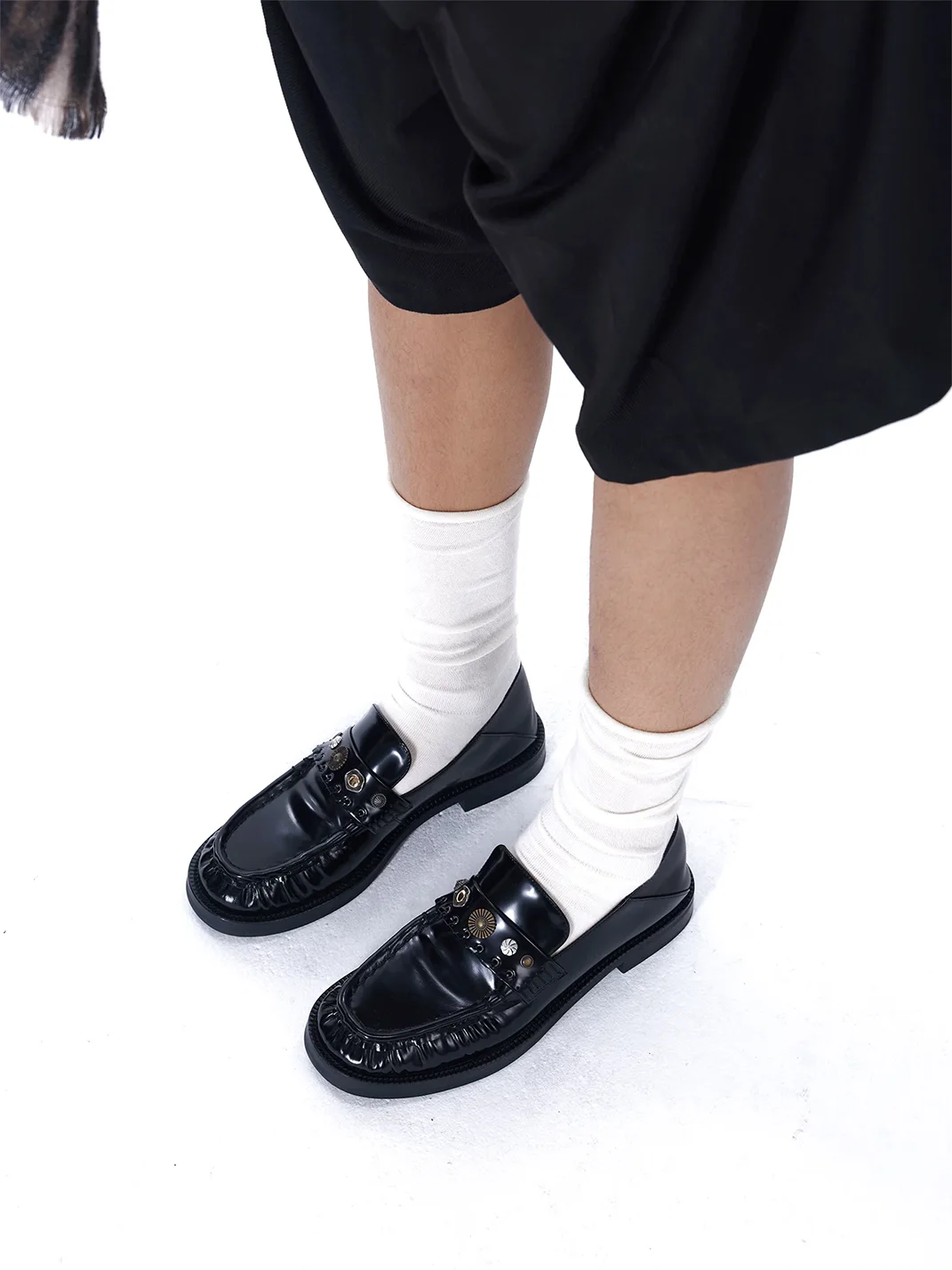 Arcadiagyal | Studded Suede Leather Loafers