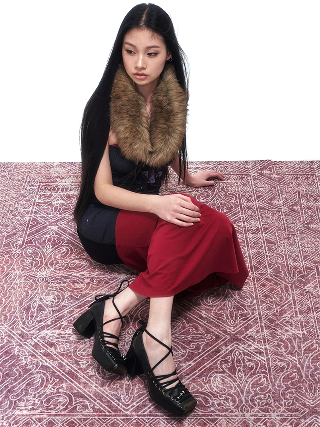 Arcadiagyal | Retro Square Toe Block Heel Shoes