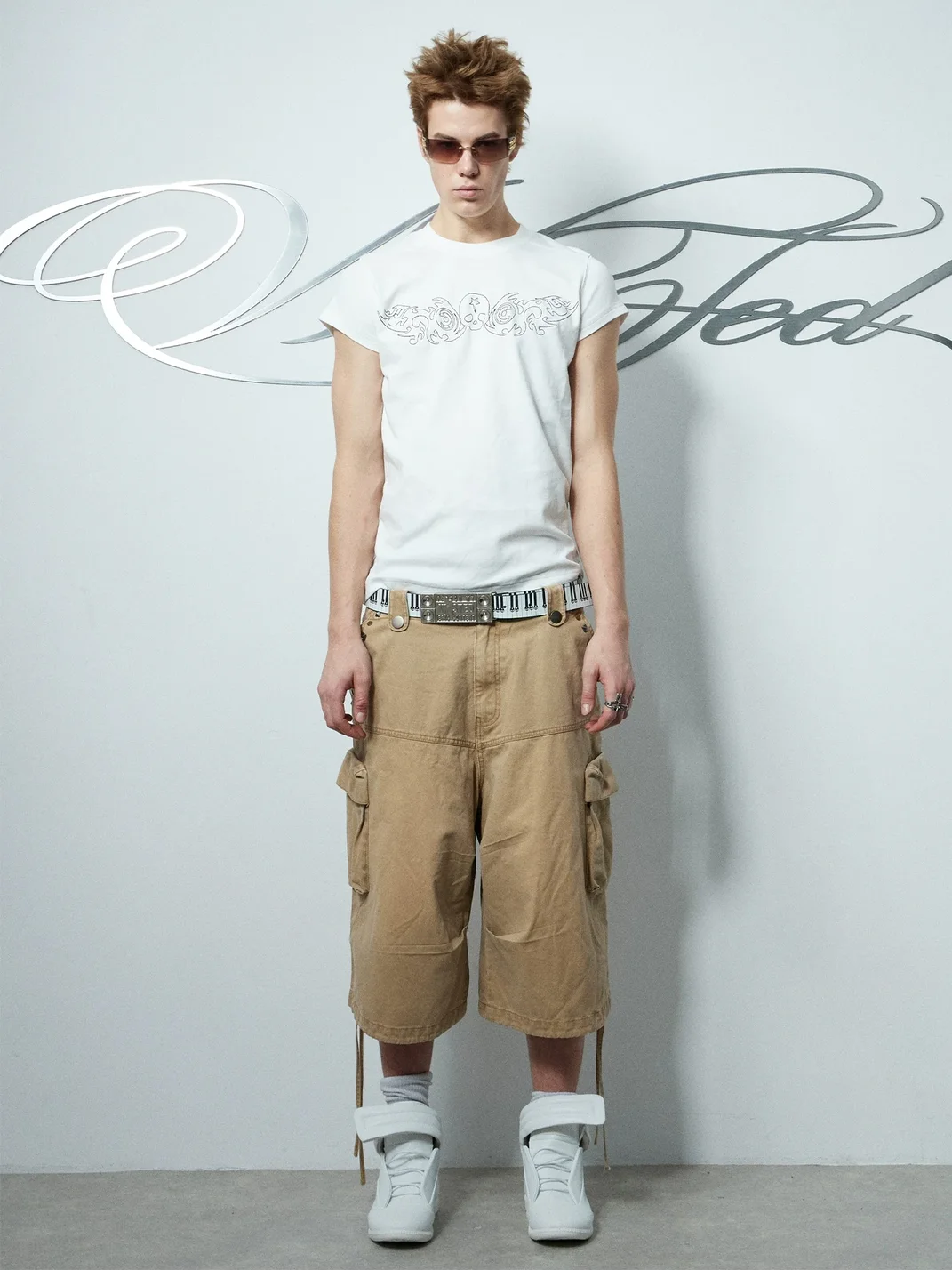 WASTED | Tribal Skull Embroidered Cap Sleeve T-Shirt