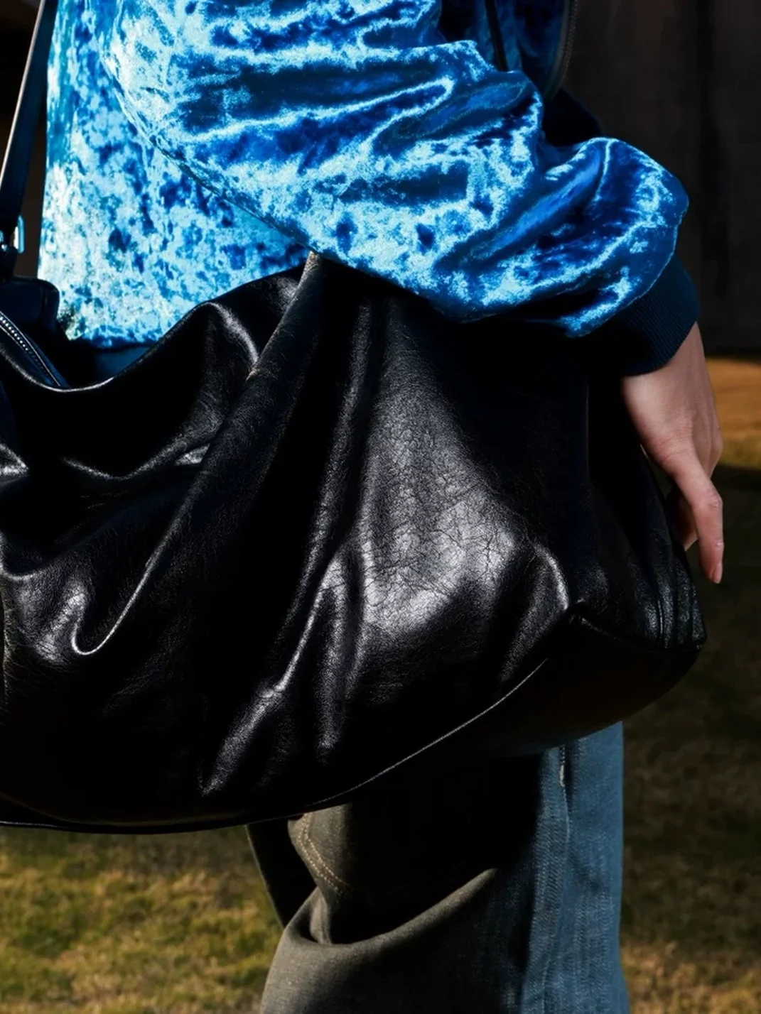 VOWPROGRESS | Large Textured Shoulder Handbag