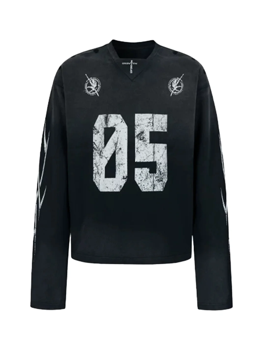 SAXGENWON | Washed Distressed Graphic Sweatshirt And Sweatpants Set