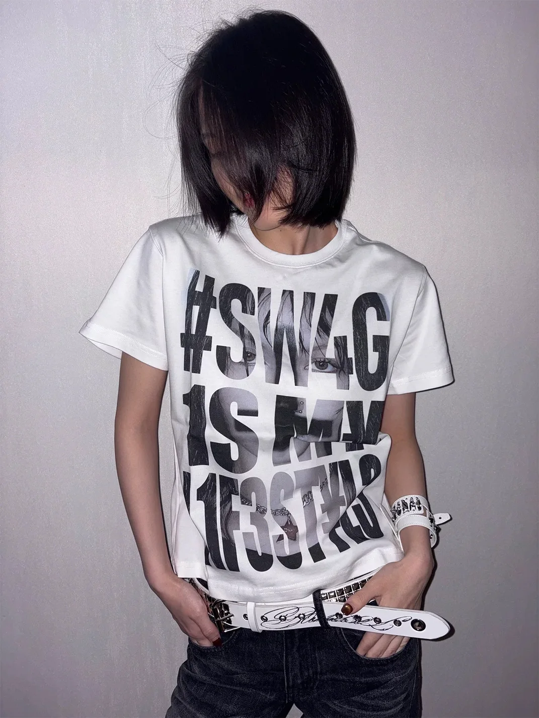 B0RN1NH3LL | Inverted Cross Portrait Graphic T-Shirt