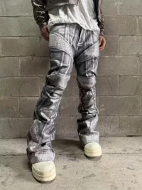 Disark | Slim Sequin Waxed Flare Jeans