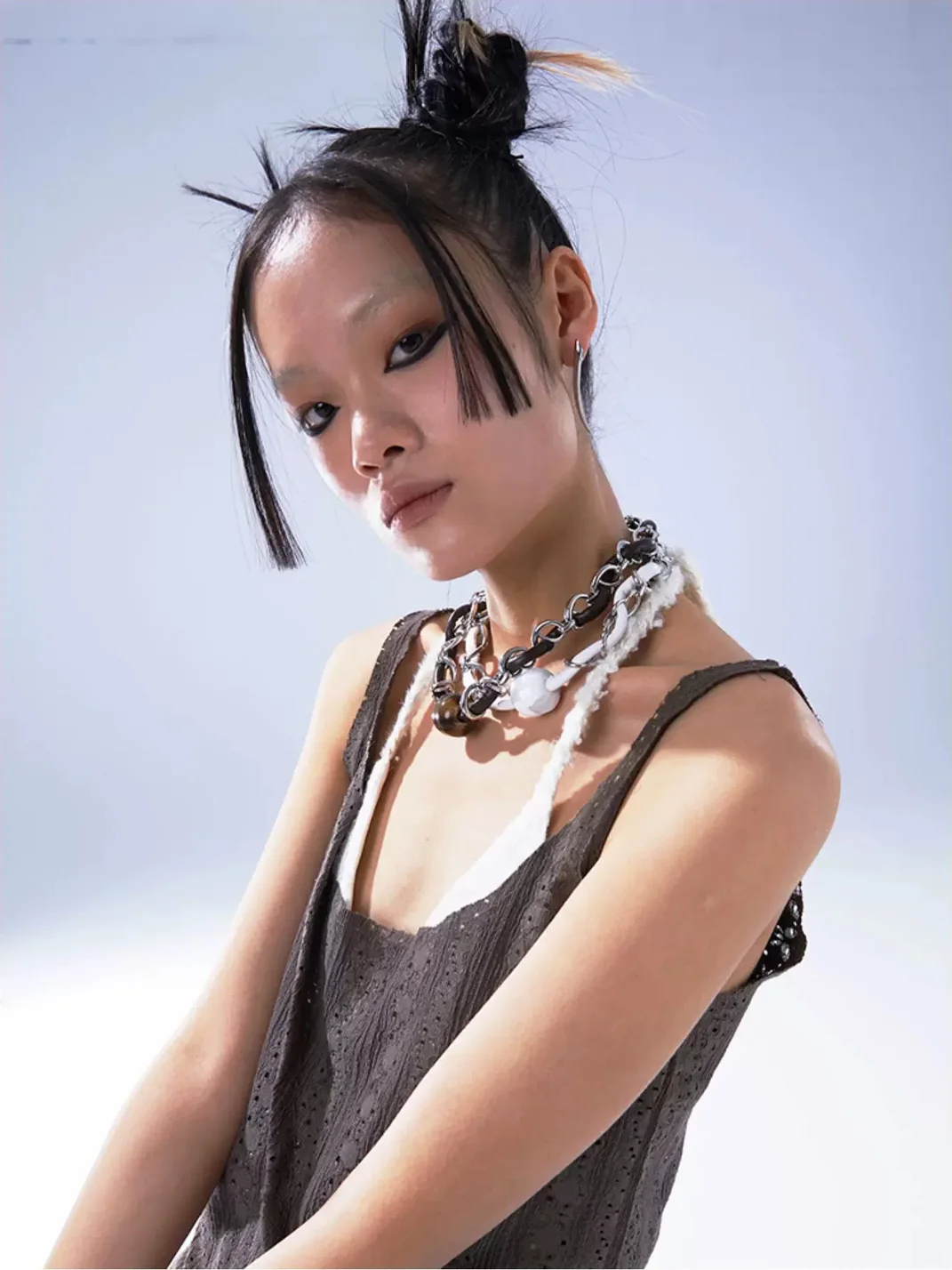 SchwarzGold | Leather Cord Chain Choker Necklace