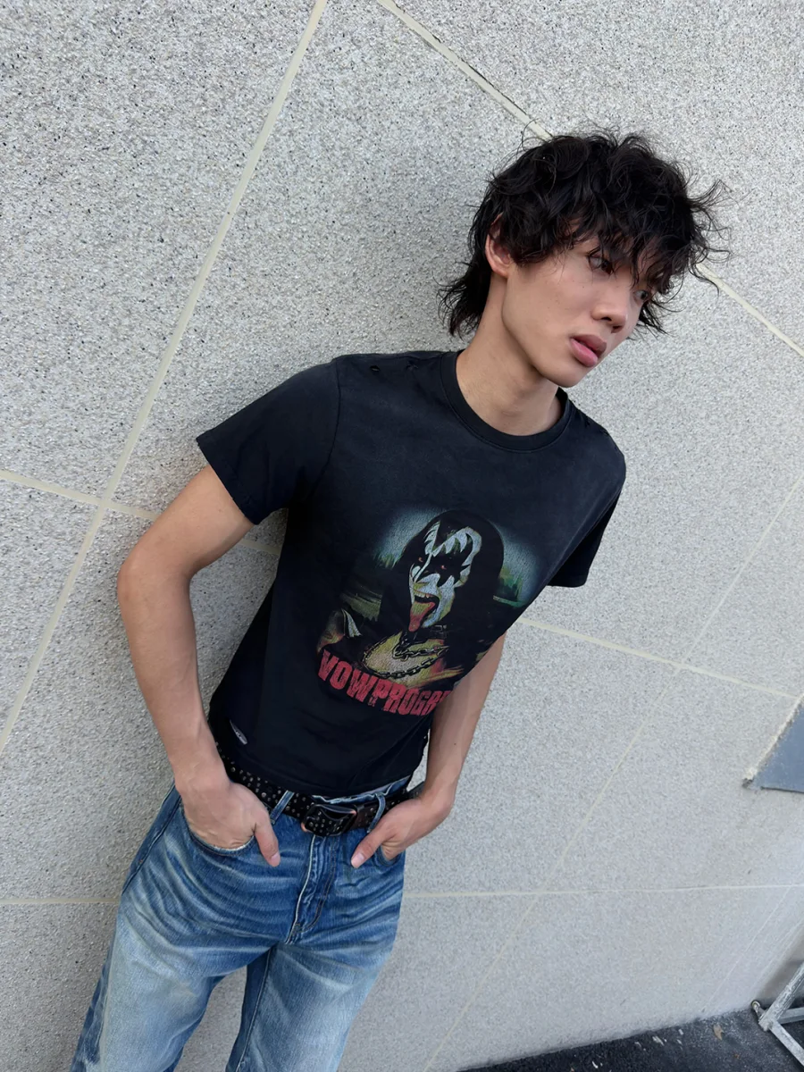 VOWPROGRESS | Evil Mona Lisa Vintage Tee - 4