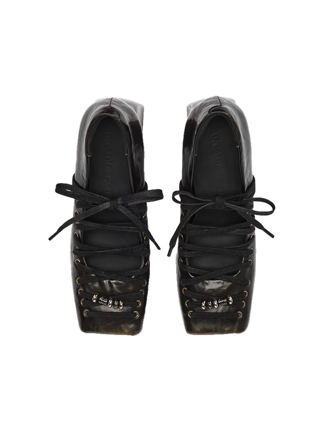 Arcadiagyal | Retro Square Toe Block Heel Shoes