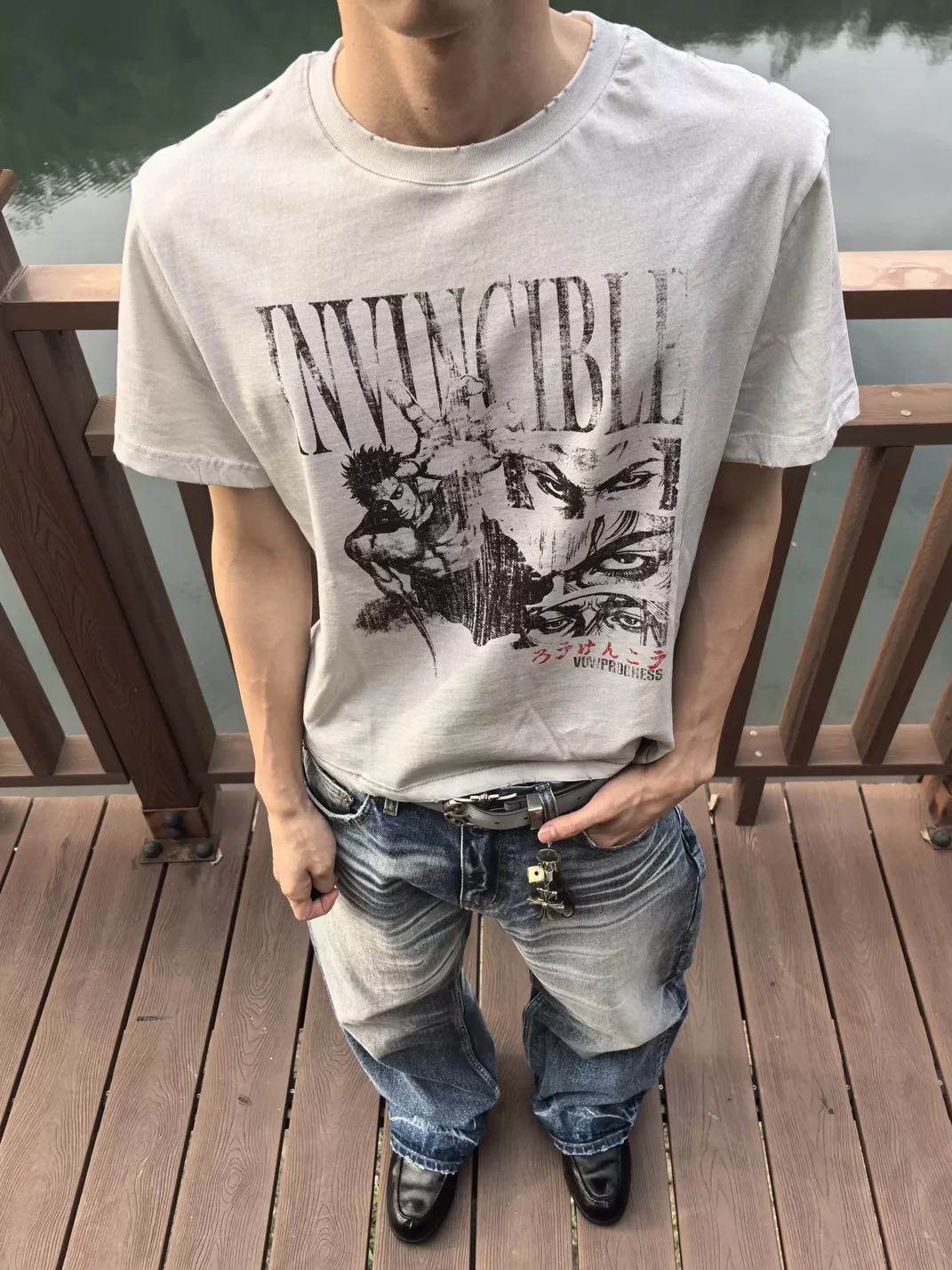 VOWPROGRESS | Distressed Vintage Musashi Graphic T-Shirt