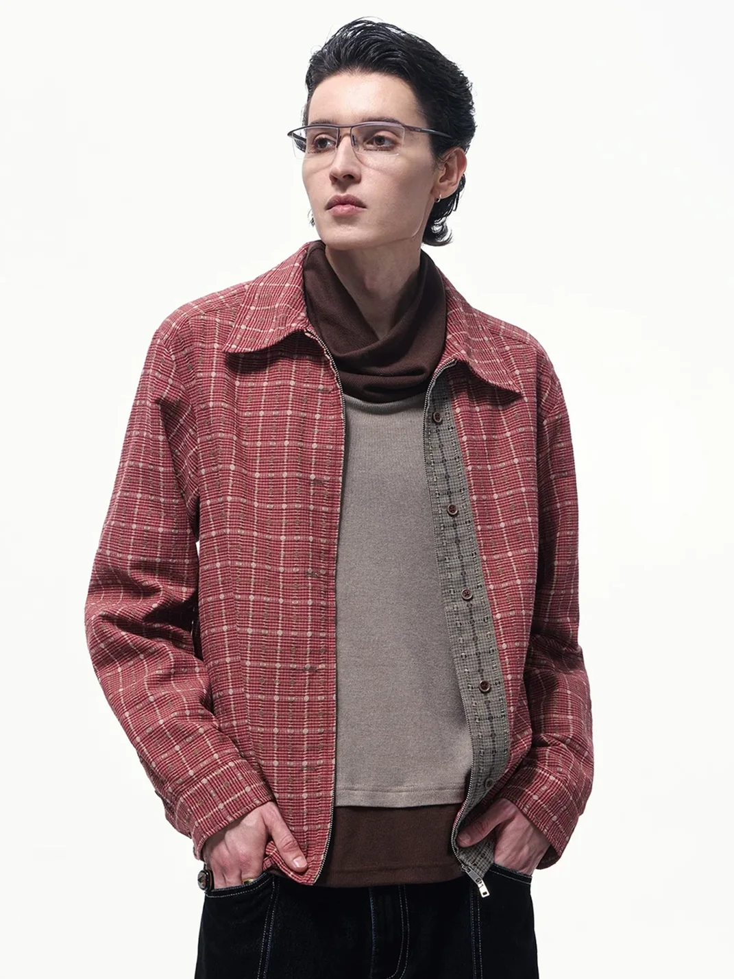 OPENFLY | Vintage Plaid Cropped Zip Button Shirt