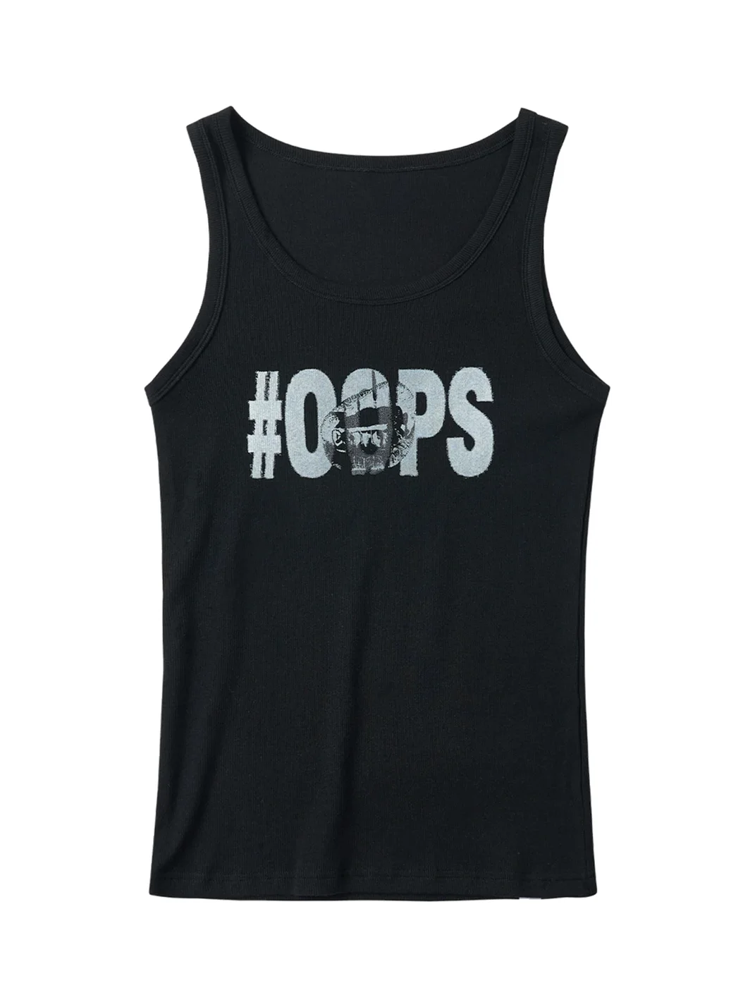 SAXGENWON | Slogan Print Slim Fit Stretch Tank Top