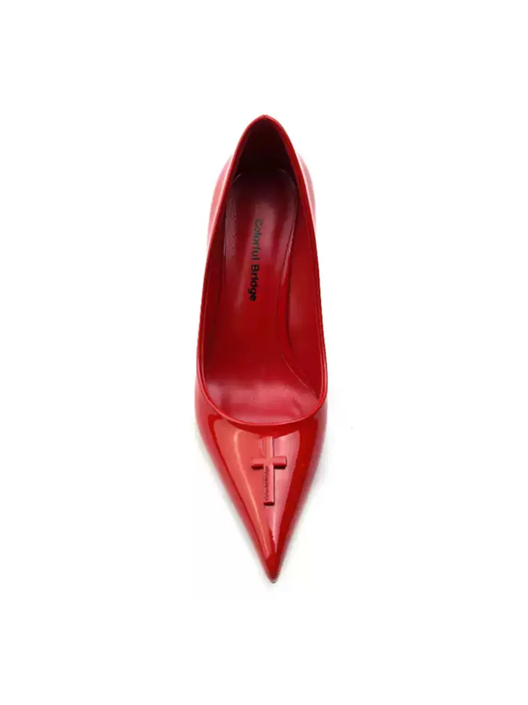 Colorful Bridge | Crucifix Pointed-Toe Wedge Heels