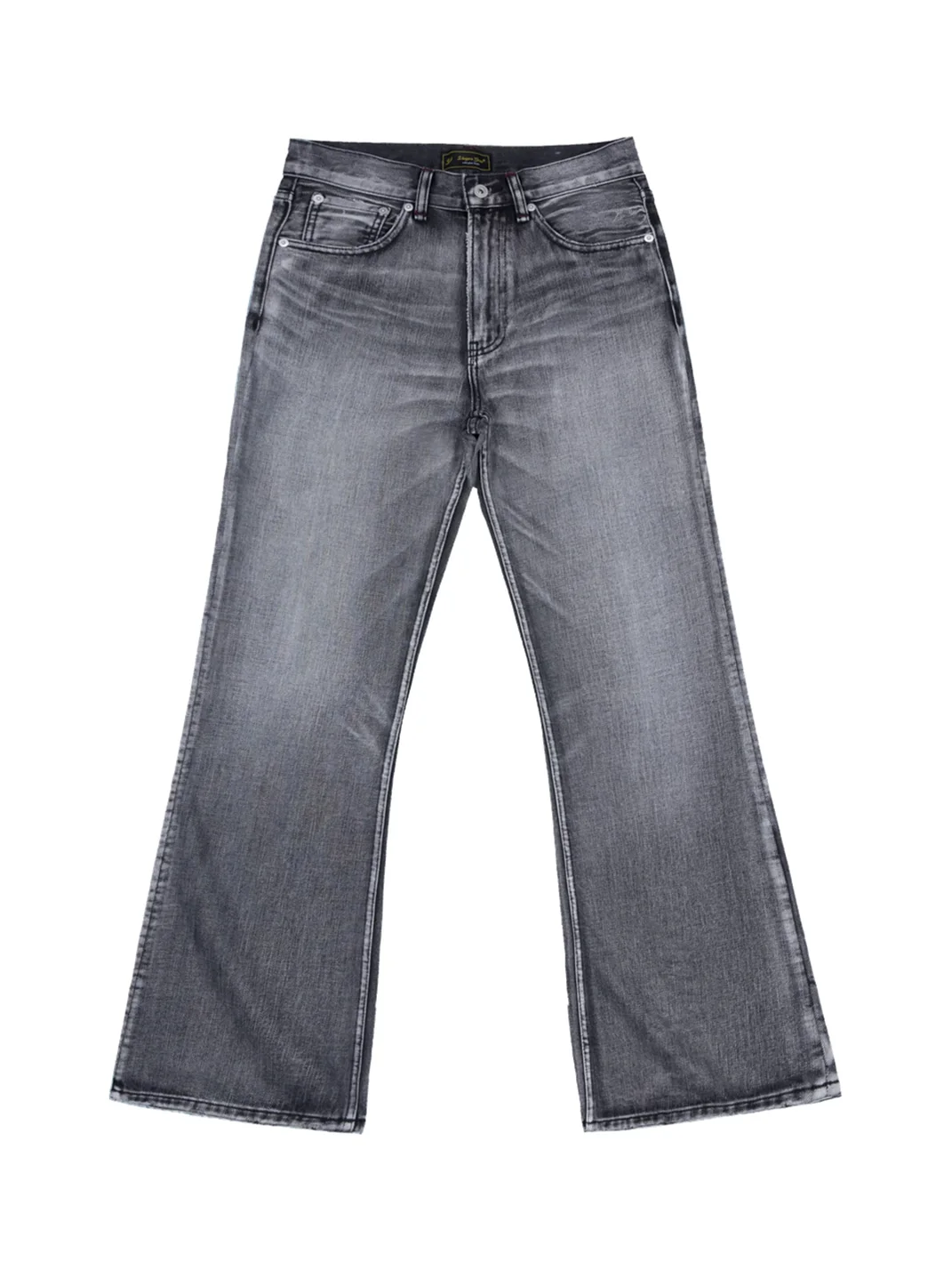 VOWPROGRESS | Washed Whiskered Loose Micro-Flare Jeans