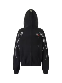 WASTED | Skull Warhorse Embroidered Zip Hoodie