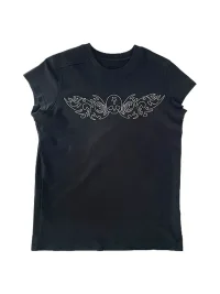 WASTED | Tribal Skull Embroidered Cap Sleeve T-Shirt