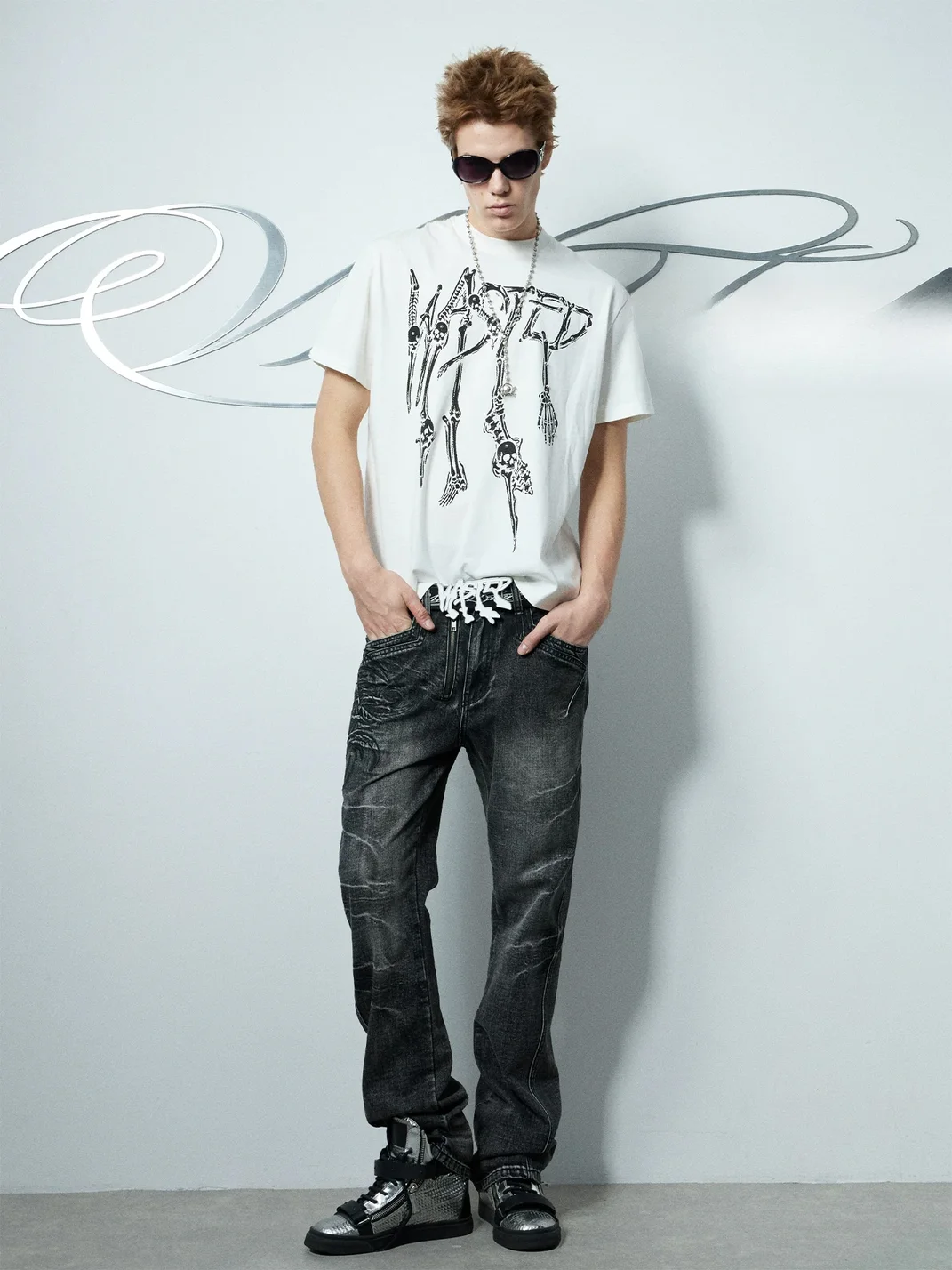 WASTED | Wasted Skull Graphic Oversized T-Shirt