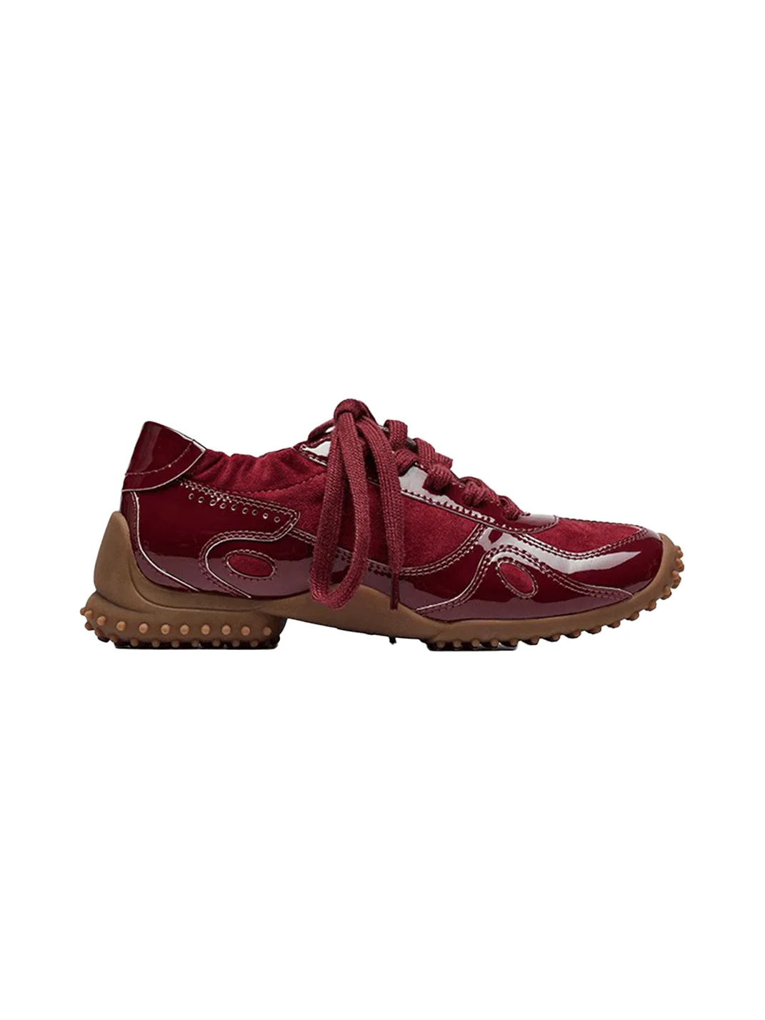 Arcadiagyal | Square Toe Polka Dot Suede Sneakers