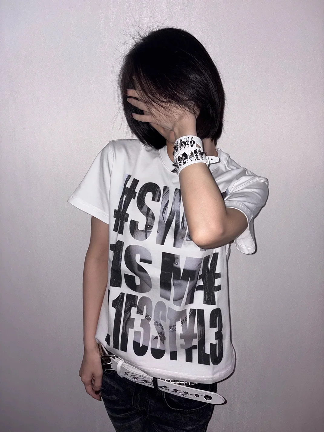 B0RN1NH3LL | Inverted Cross Portrait Graphic T-Shirt